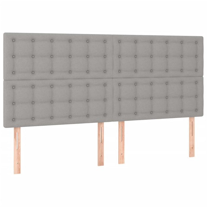 Pat continental, gri deschis, 180x200 cm, material textil - WALTI WALTI