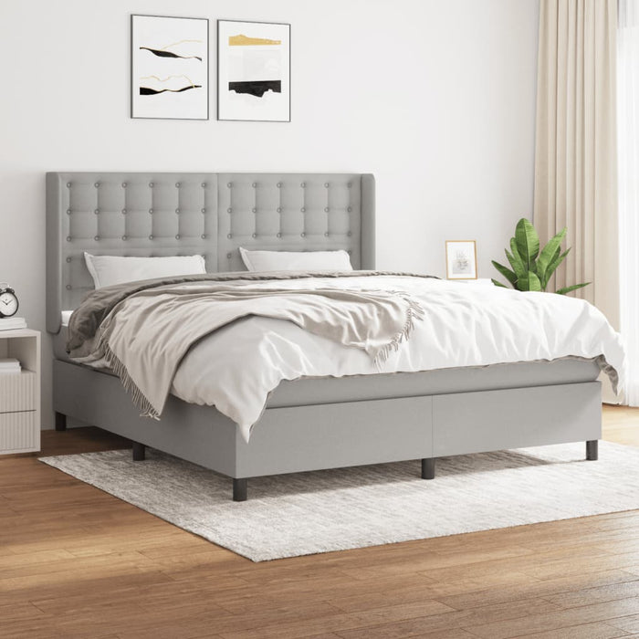 Pat continental, gri deschis, 180x200 cm, material textil - WALTI WALTI