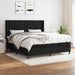 Pat box spring cu saltea, negru, 180x200 cm, catifea - WALTI WALTI