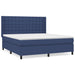 Pat box spring cu saltea, albastru, 180x200 cm, material textil - WALTI WALTI