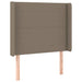 Pat box spring cu saltea, gri taupe, 80x200 cm, textil - WALTI WALTI