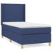 Pat box spring cu saltea, albastru, 80x200 cm, textil - WALTI WALTI