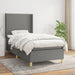 Pat box spring cu saltea, gri închis, 90x190 cm, textil - WALTI WALTI