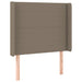 Pat box spring cu saltea, gri taupe, 90x190 cm, textil - WALTI WALTI