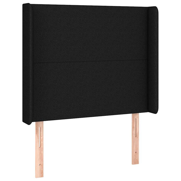 Pat box spring cu saltea, negru, 100x200 cm, textil - WALTI WALTI