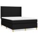 Pat box spring cu saltea, negru, 140x190 cm, textil - WALTI WALTI