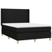 Pat box spring cu saltea, negru, 140x190 cm, textil - WALTI WALTI