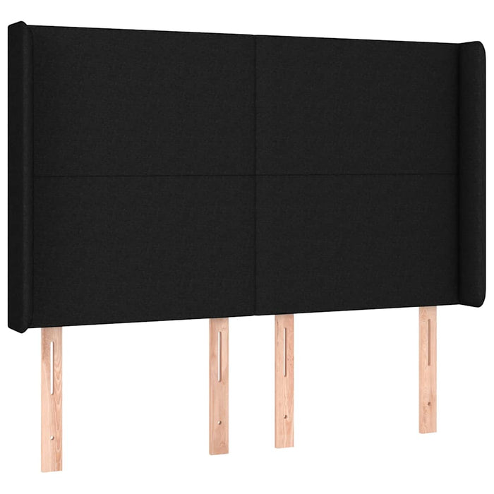 Pat box spring cu saltea, negru, 140x190 cm, textil - WALTI WALTI
