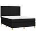 Pat box spring cu saltea, negru, 140x200 cm, textil - WALTI WALTI