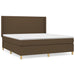 Pat box spring cu saltea, maro închis, 160x200 cm, textil - WALTI WALTI