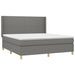 Pat box spring cu saltea, gri închis, 180x200 cm, textil - WALTI WALTI