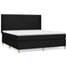 Pat box spring cu saltea, negru, 180x200 cm, catifea - WALTI WALTI