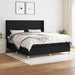 Pat box spring cu saltea, negru, 180x200 cm, catifea - WALTI WALTI