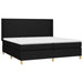 Pat box spring cu saltea, negru, 200x200 cm, textil - WALTI WALTI