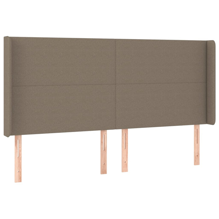 Pat box spring cu saltea, gri taupe, 200x200 cm, textil WALTI