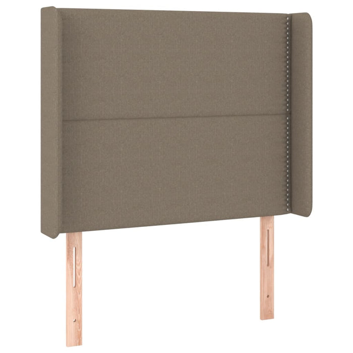 Pat box spring cu saltea, gri taupe, 90x190 cm, textil - WALTI WALTI