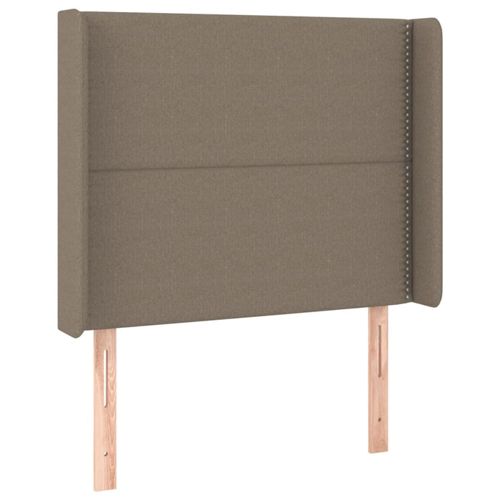 Pat box spring cu saltea, gri taupe, 90x200 cm, textil - WALTI WALTI
