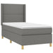 Pat box spring cu saltea, gri închis, 100x200 cm, textil - WALTI WALTI