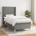 Pat box spring cu saltea, gri închis, 100x200 cm, textil - WALTI WALTI