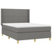Pat box spring cu saltea, gri închis, 140x190 cm, textil - WALTI WALTI