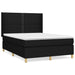 Pat box spring cu saltea, negru, 140x190 cm, textil - WALTI WALTI
