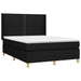 Pat box spring cu saltea, negru, 140x200 cm, textil - WALTI WALTI