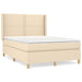 Pat continental cu saltea, crem, 140x200 cm, material textil - WALTI WALTI
