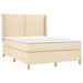 Pat continental cu saltea, crem, 140x200 cm, material textil - WALTI WALTI