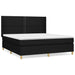 Pat box spring cu saltea, negru, 160x200 cm, textil - WALTI WALTI