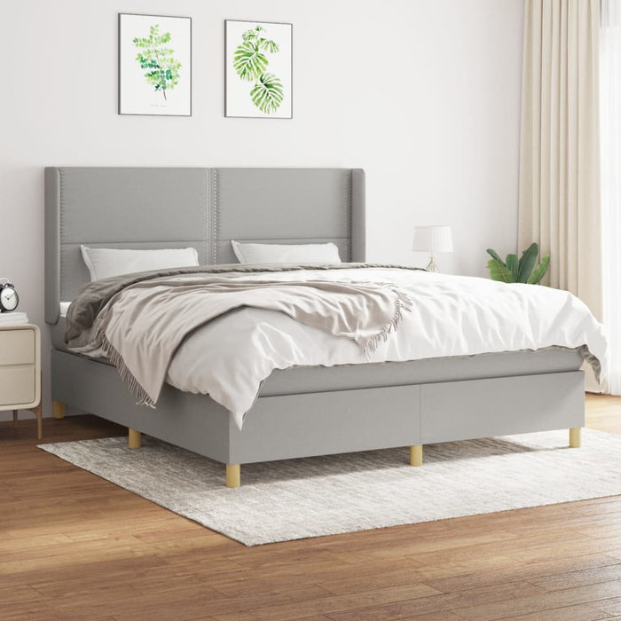 Pat continental, gri deschis, 180x200 cm, material textil - WALTI WALTI