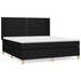 Pat box spring cu saltea, negru, 180x200 cm, catifea - WALTI WALTI