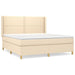 Pat continental cu saltea, crem, 180x200 cm, textil - WALTI WALTI