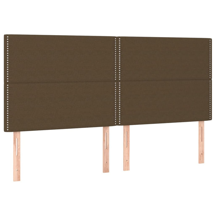 Pat box spring cu saltea, maro închis, 200x200 cm, textil - WALTI WALTI