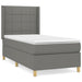 Pat box spring cu saltea, gri închis, 90x190 cm, textil - WALTI WALTI