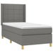 Pat box spring cu saltea, gri închis, 90x190 cm, textil - WALTI WALTI