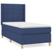 Pat box spring cu saltea, albastru, 90x190 cm, textil - WALTI WALTI