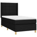 Pat box spring cu saltea, negru, 100x200 cm, textil - WALTI WALTI
