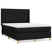 Pat box spring cu saltea, negru, 140x190 cm, textil - WALTI WALTI