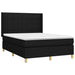 Pat box spring cu saltea, negru, 140x190 cm, textil - WALTI WALTI