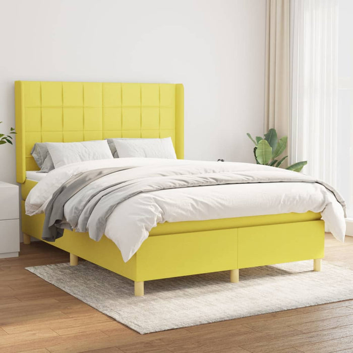 Pat continental cu saltea, verde, 140x200 cm, material textil WALTI