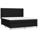Pat box spring cu saltea, negru, 160x200 cm, textil - WALTI WALTI
