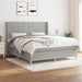 Pat continental, gri deschis, 180x200 cm, material textil - WALTI WALTI