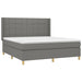 Pat box spring cu saltea, gri închis, 180x200 cm, textil - WALTI WALTI