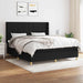 Pat box spring cu saltea, negru, 180x200 cm, catifea - WALTI WALTI