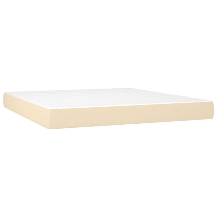 Pat continental cu saltea, crem, 180x200 cm, textil - WALTI WALTI