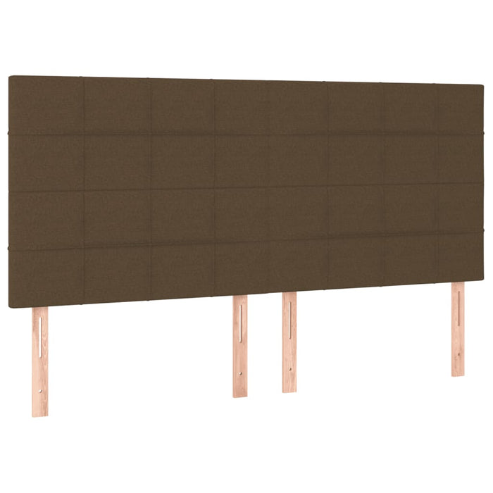 Pat box spring cu saltea, maro închis, 200x200 cm, textil - WALTI WALTI
