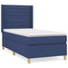 Pat box spring cu saltea, albastru, 80x200 cm, textil - WALTI WALTI