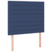 Pat box spring cu saltea, albastru, 80x200 cm, textil - WALTI WALTI