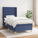 Pat box spring cu saltea, albastru, 80x200 cm, textil - WALTI WALTI