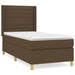 Pat box spring cu saltea, maro închis, 90x190 cm, textil - WALTI WALTI